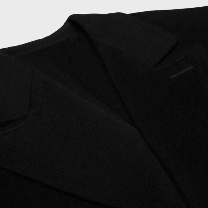 Abrigo cruzado de lana