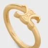 Anillo asimétrico Triomphe en latón con acabado dorado Anillo asimétrico Triomphe en latón con acabado dorado