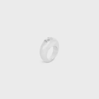 Anillo CELINE Sulky de latón con acabado de rodio