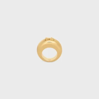 Anillo CELINE Sulky de latón con acabado dorado