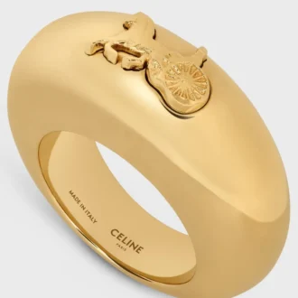 Anillo CELINE Sulky de latón con acabado dorado