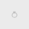 Anillo doble con nudo en latón con acabado de rodio Anillo doble con nudo en latón con acabado de rodio