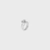 Anillo doble con nudo en latón con acabado de rodio Anillo doble con nudo en latón con acabado de rodio
