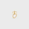 Anillo Les Perles CELINE con strass, perlas de resina y latón con acabado dorado