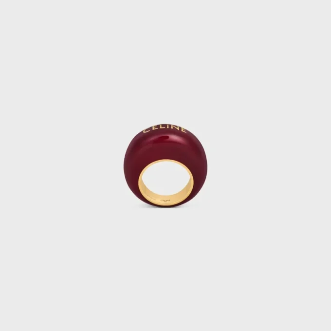 Anillo Sulky de CELINE en esmalte y latón con acabado dorado