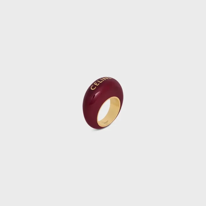 Anillo Sulky de CELINE en esmalte y latón con acabado dorado