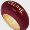 Anillo Sulky de CELINE en esmalte y latón con acabado dorado