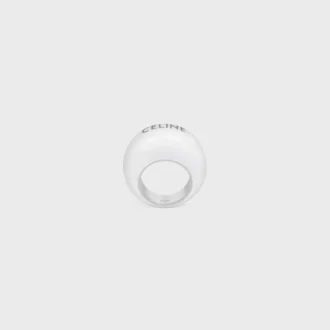 Anillo Sulky de CELINE en esmalte y latón con acabado en rodio