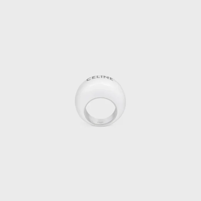 Anillo Sulky de CELINE en esmalte y latón con acabado en rodio Anillo Sulky de CELINE en esmalte y latón con acabado en rodio