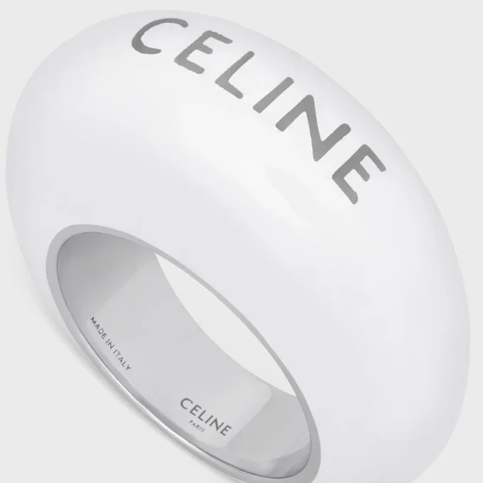 Anillo Sulky de CELINE en esmalte y latón con acabado en rodio Anillo Sulky de CELINE en esmalte y latón con acabado en rodio
