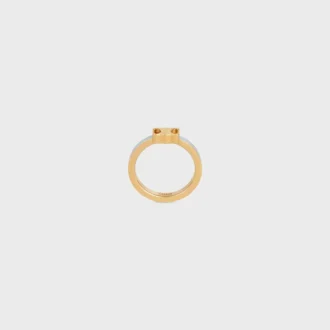 Anillo Triomphe en esmalte y latón con acabado dorado Anillo Triomphe en esmalte y latón con acabado dorado