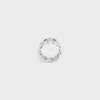 Anillo Triomphe Gourmette en latón con acabado en rodio