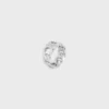 Anillo Triomphe Gourmette en latón con acabado en rodio