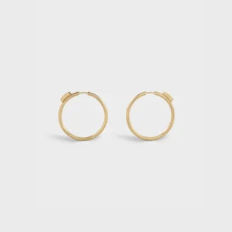Aros grandes «Système» en oro amarillo y diamantes