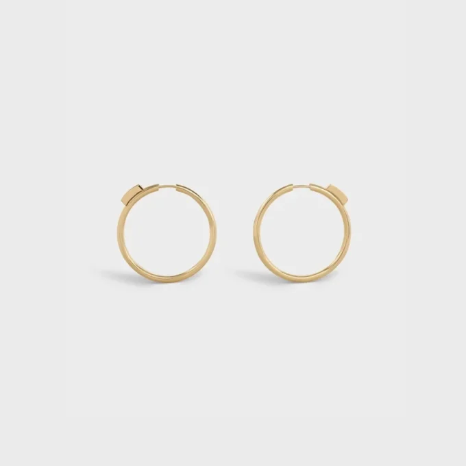 Aros grandes «Système» en oro amarillo y diamantes Aros grandes «Système» en oro amarillo y diamantes
