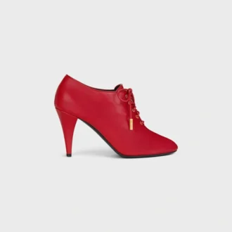 Bailarinas con cordones y tacón Oxford, de piel de becerro – Curtido vegetal
