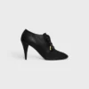 Bailarinas con cordones y tacón Oxford, de piel de becerro – Curtido vegetal