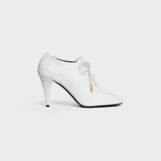 Bailarinas con cordones y tacón Oxford, de piel de becerro – Curtido vegetal