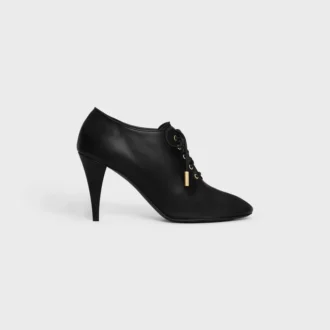Bailarinas con cordones y tacón Oxford, de piel de becerro – Curtido vegetal