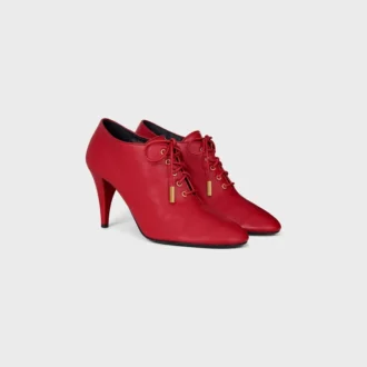 Bailarinas con cordones y tacón Oxford, de piel de becerro – Curtido vegetal