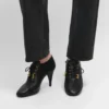 Bailarinas con cordones y tacón Oxford, de piel de becerro – Curtido vegetal