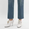 Bailarinas con cordones y tacón Oxford, de piel de becerro – Curtido vegetal