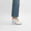 Bailarinas con cordones y tacón Oxford, de piel de becerro – Curtido vegetal