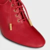 Bailarinas con cordones y tacón Oxford, de piel de becerro – Curtido vegetal