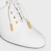 Bailarinas con cordones y tacón Oxford, de piel de becerro – Curtido vegetal