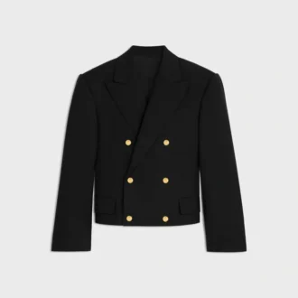 Blazer Colonne en gabardina de lana