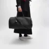 Bolsa de viaje grande en piel de becerro granulada