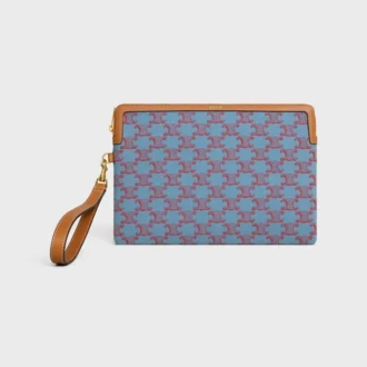 Bolsita con correa Cuir Triomphe en tejido con estampado Triomphe integral