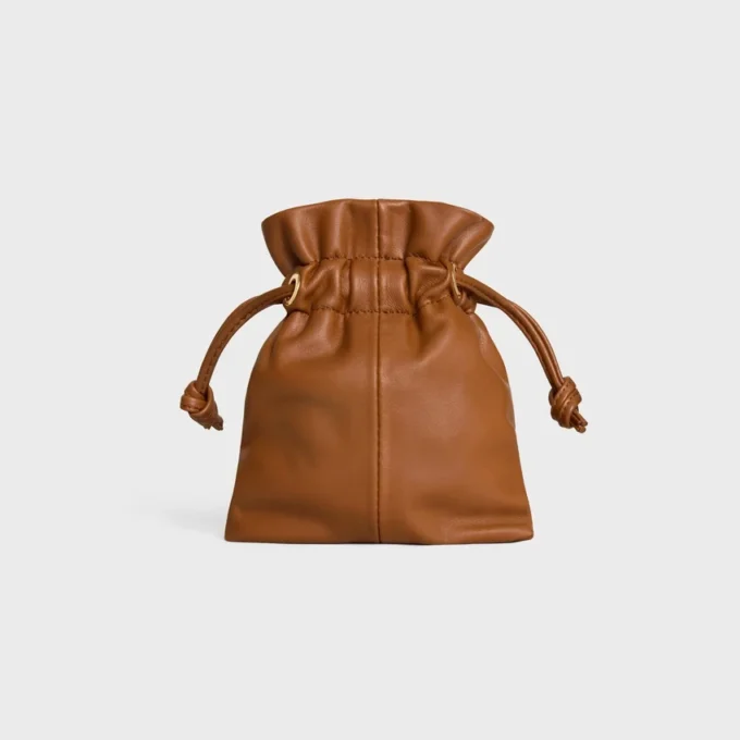 Bolsita Micro Crystal en piel de cordero lisa