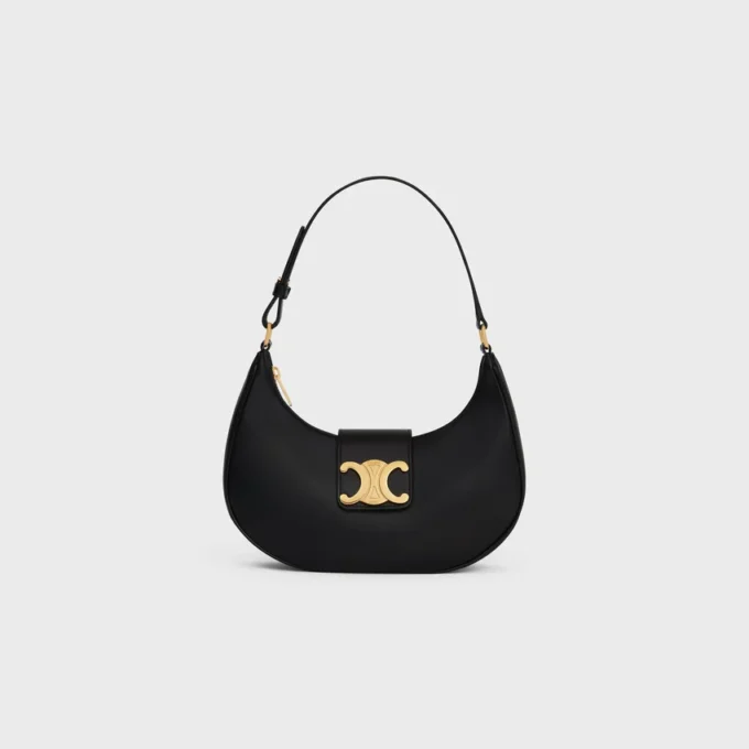 Bolso Ava Triomphe mediano en piel de becerro lisa Bolso Ava Triomphe mediano en piel de becerro lisa