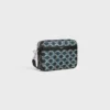 Bolso bandolera pequeño en Triomphe Canvas a rayas y piel de becerro