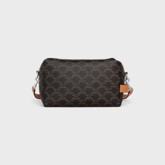 Bolso bandolera Take Away en Triomphe Canvas y piel de becerro