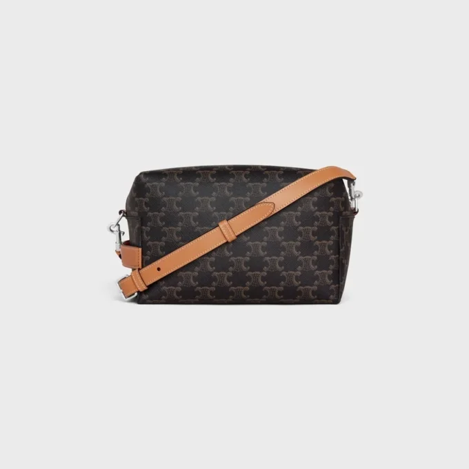 Bolso bandolera Take Away en Triomphe Canvas y piel de becerro