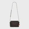 Bolso bandolera Take Away en Triomphe Canvas y piel de becerro