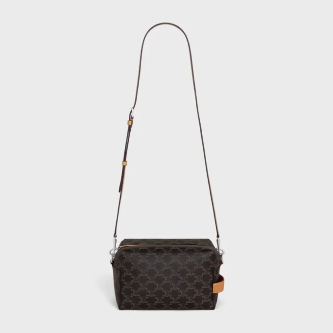 Bolso bandolera Take Away en Triomphe Canvas y piel de becerro