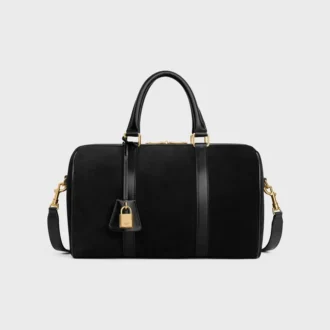 Bolso Boston grande en piel de becerro anteada
