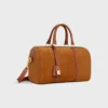 Bolso Boston grande en piel de becerro anteada Bolso Boston grande en piel de becerro anteada