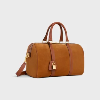 Bolso Boston grande en piel de becerro anteada