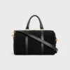 Bolso Boston grande en piel de becerro anteada