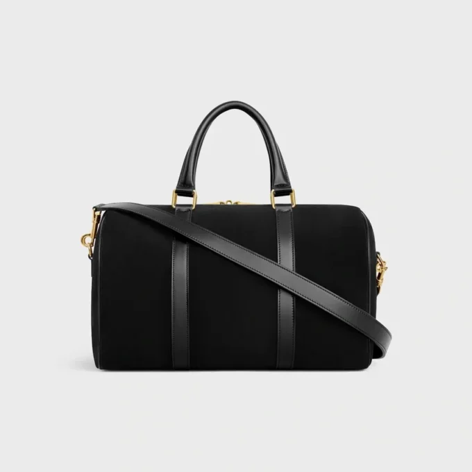 Bolso Boston grande en piel de becerro anteada
