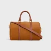Bolso Boston grande en piel de becerro anteada Bolso Boston grande en piel de becerro anteada