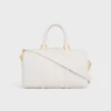 Bolso Boston grande en piel de becerro granulada flexible