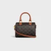 Bolso Boston pequeño en Triomphe Canvas y piel de becerro
