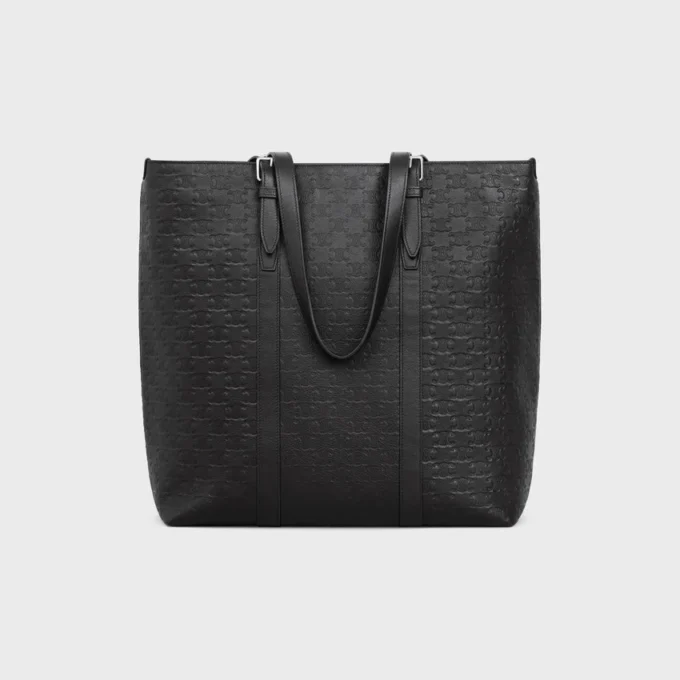 Bolso Cabas con hebilla en piel de becerro con relieve Triomphe