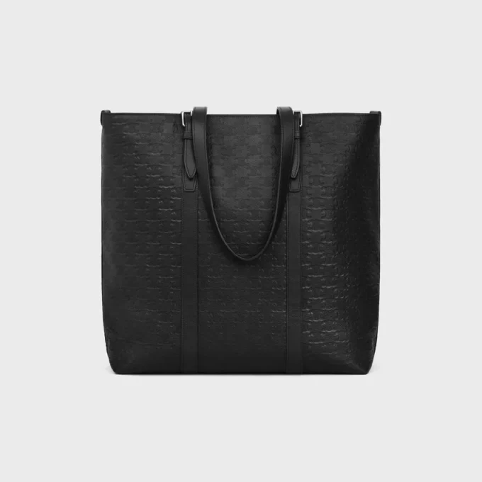 Bolso Cabas con hebilla en piel de becerro con relieve Triomphe