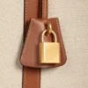 Bolso Cabas grande de tejido con bordado de anclas y piel de becerro Bolso Cabas grande de tejido con bordado de anclas y piel de becerro
